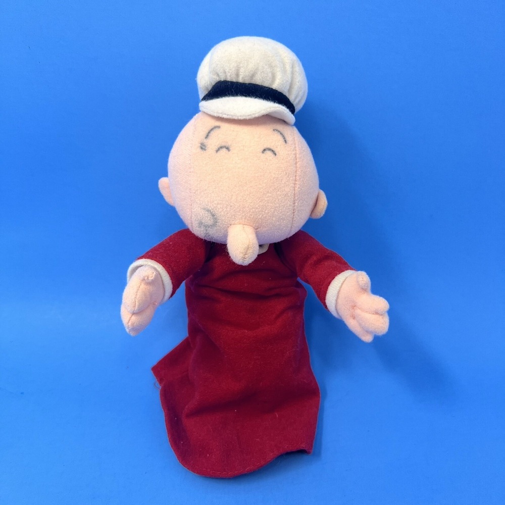 Vintage Popeye Stuffins 1999 Plush Stuffed Toy Doll in Red Outfit & White Hat 8"